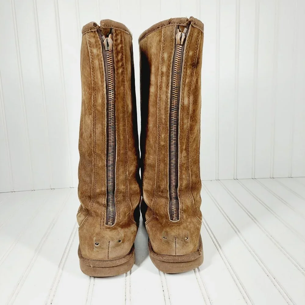 UGG Knightsbridge CHESTNUT Suede Leather Sheepskin BOOTS 5119 H694